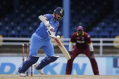 Indias Shikhar Dhawan plays a shot