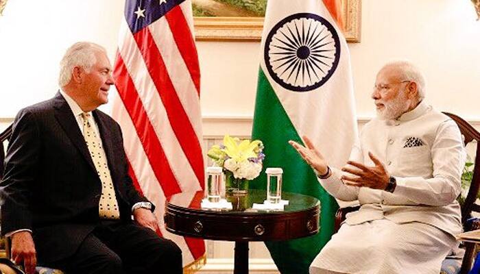 PM Narendra Modi meets US State Secy Rex Tillerson
