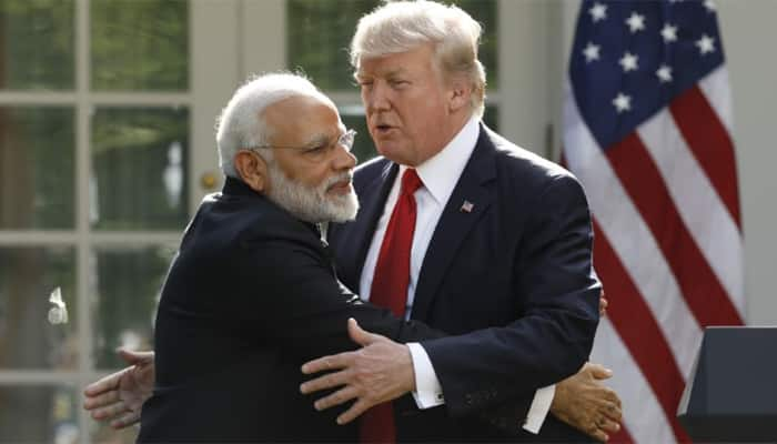 PM Narendra Modi hugs Donald Trump at White House - Watch video