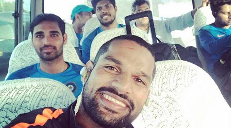 SEE PIC: Shikhar Dhawan posts selfie from victorious Team India’s bus