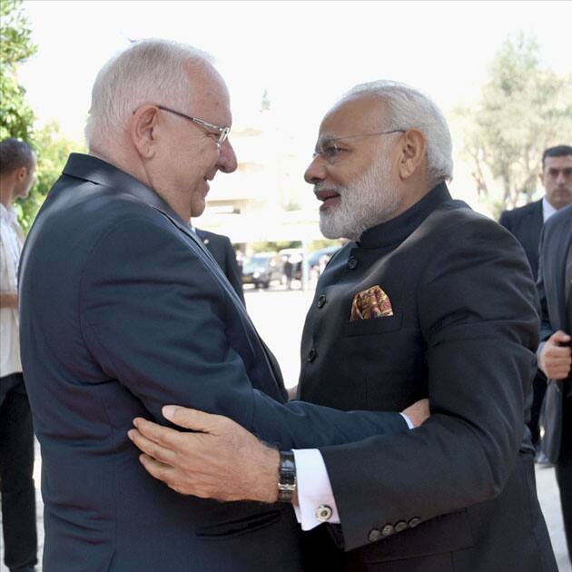 Prime Minister Narendra Modi calls on Israeli President Reuven Rivlin