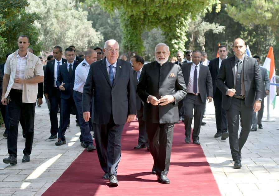 Prime Minister Narendra Modi calls on Israeli President Reuven Rivlin