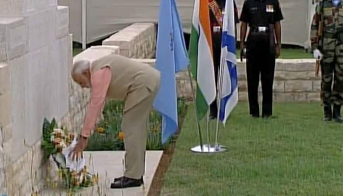 Narendra Modi in Israel Day 3: PM, Netanyahu visit Haifa Cemetery, pay homage to Indian World War I heroes