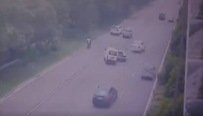 One dead as cars collide near Noida Expressway, CCTV captures fatal accident - WATCH