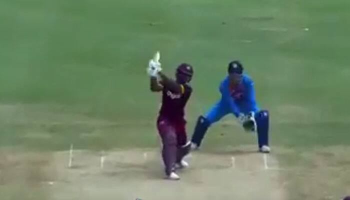 WATCH: West Indies opener Evin Lewis&#039; 12 sixes in one-off T20I vs India 