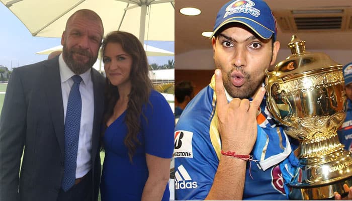 Triple H fulfills promise, gifts customized WWE World Heavyweight Championship belt to IPL 10 winners Mumbai Indians