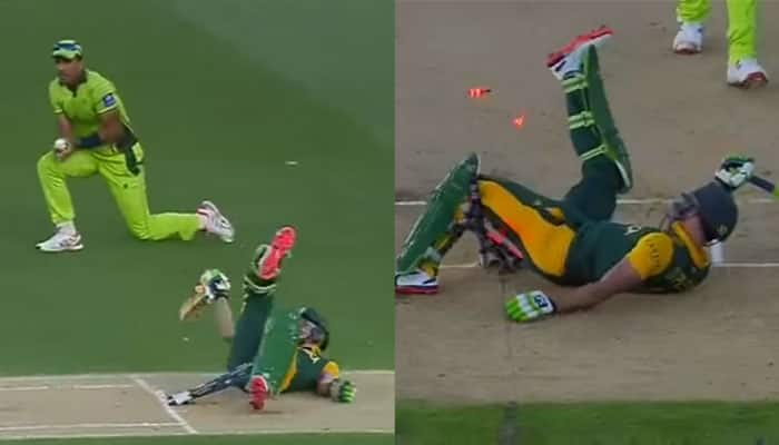 WATCH: When birthday boy Faf du Plesis destroyed all three stumps in CWC 2015 clash against Pakistan