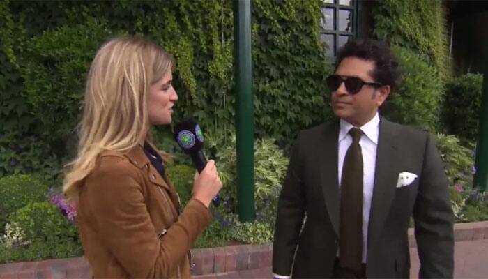 Wimbledon 2017: Sachin Tendulkar cheers for Roger Federer at Centre Court - Watch video