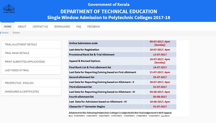 Kerala Polytechnic First Allotment List to be released today; check polyadmission.org