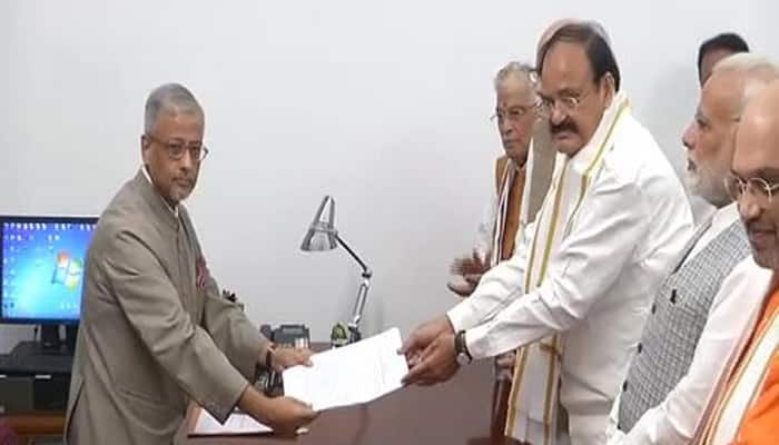 Vice-presidential poll: Venkaiah Naidu files nomination in presence of PM Narendra Modi, Amit Shah