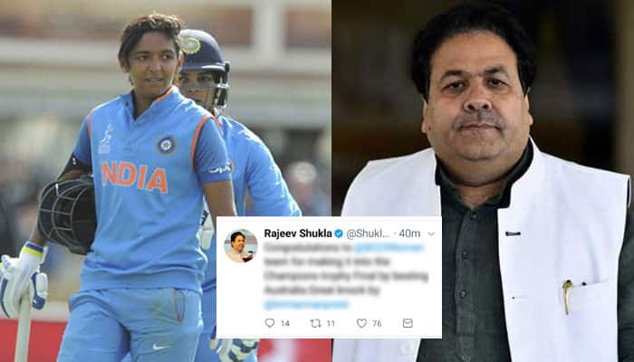 Rajeev Shukla congratulates Team India and Harmanpreet Kaur for reaching &#039;Champions Trophy&#039; final