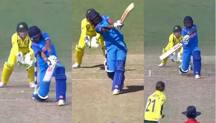 WATCH: Harmanpreet Kaur ramps up seven outrageous sixes enroute to her unbeaten 171 vs Australia