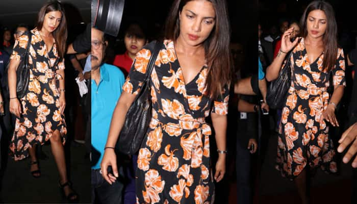 Airport spotting! Priyanka Chopra back in town, rocks a flowery dress