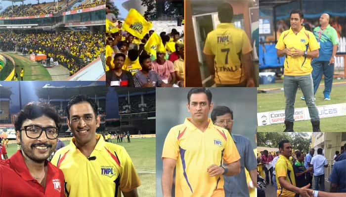 Tamil Nadu Premier League: Fans go berserk in MS Dhoni&#039;s re-union with Chennai and &#039;Yellow Jersey&#039;