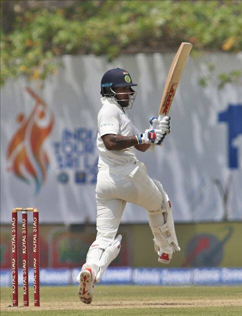 Indian opener Shikhar Dhawan in action