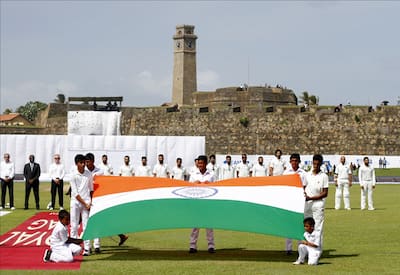 Indian Cricket team during inauguration of the first test