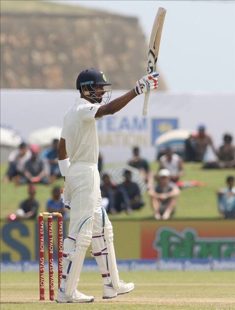 Hardik Pandya celebrates his half century