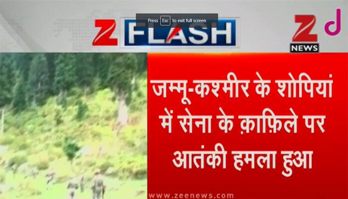 Terrorists attack 62 RR convoy in J&amp;K&#039;s Shopian, two Army jawans injured; area cordoned off