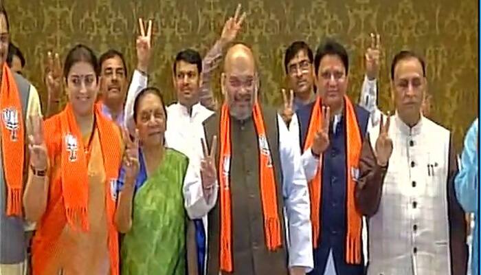 Amit Shah, Smriti Iran, Balwantsinh Rajput file nomination for Rajya Sabha elections from Gujarat