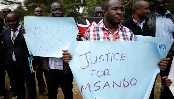 Protesters demand rapid inquiry into murder of Kenya vote official