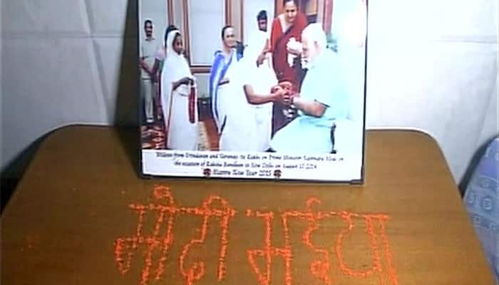 `Modi Bhaiya`! Women in Uttar Pradesh&#039;s Varanasi prepare rakhis for the PM 