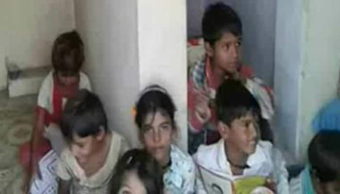 Students in this Madhya Pradesh school are forced to study in toilet