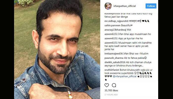 Irfan Pathan trolled for wearing Rakhi, crushes haters with strong reply Irfan Pathan trolled for wearing Rakhi, crushes haters with strong reply