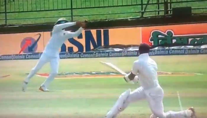 WATCH: Dinesh Chandimal takes stunning catch to dismiss Shikhar Dhawan in IND vs SL 3rd Test