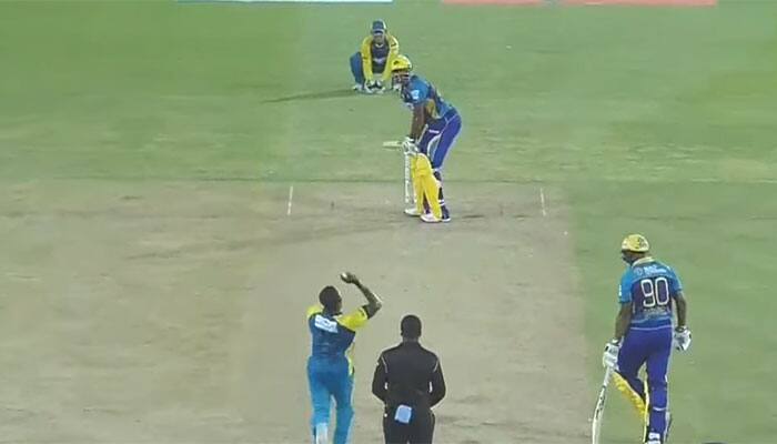 WATCH: Kieron Pollard displays jaw-dropping hitting to slam 28 runs in an over in CPL