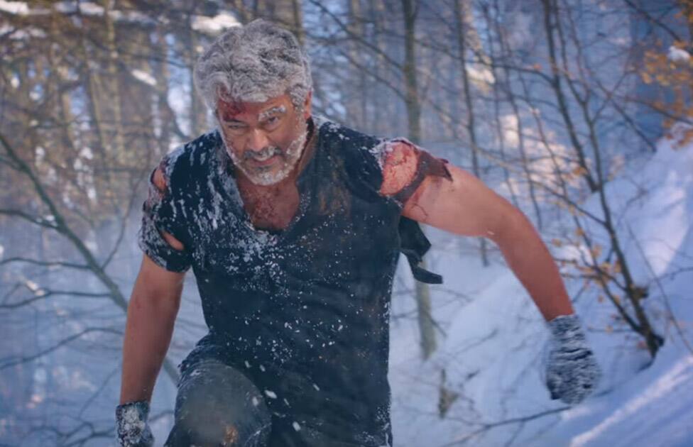 Movie still from the movie Vivegam