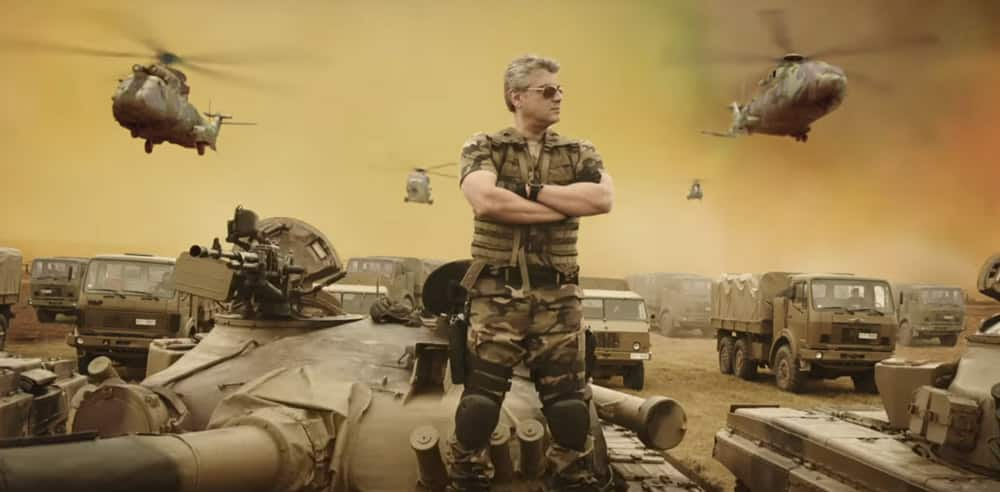 Movie still from the movie Vivegam