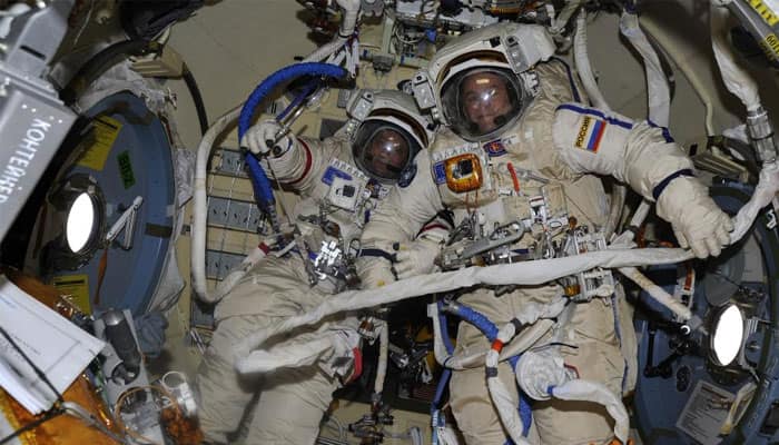 Russian cosmonauts venture out of ISS for the year&#039;s seventh spacewalk - Watch Live