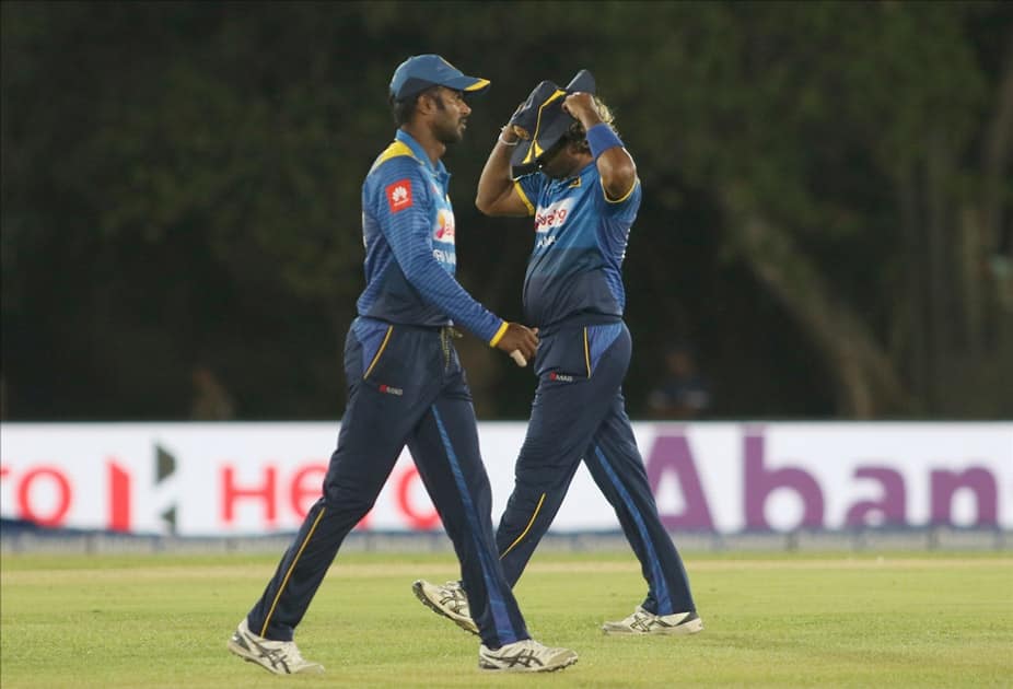 Skipper Upul Tharanga and Lasith Malinga during the first ODI