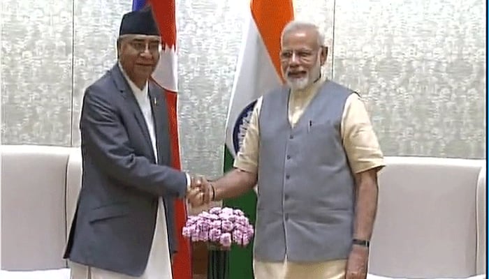 Prime Minister Narendra Modi meets Nepal PM Deuba ahead of bilateral talks