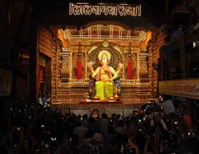 First look of Ganesh idol at Lalbaugcha Raja pandal