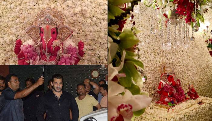 Salman Khan and family celebrate Ganpati festival at Arpita Khan Sharma&#039;s new place