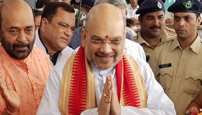 Amit Shah has &#039;darshan&#039; of Lalbaug-cha Raja