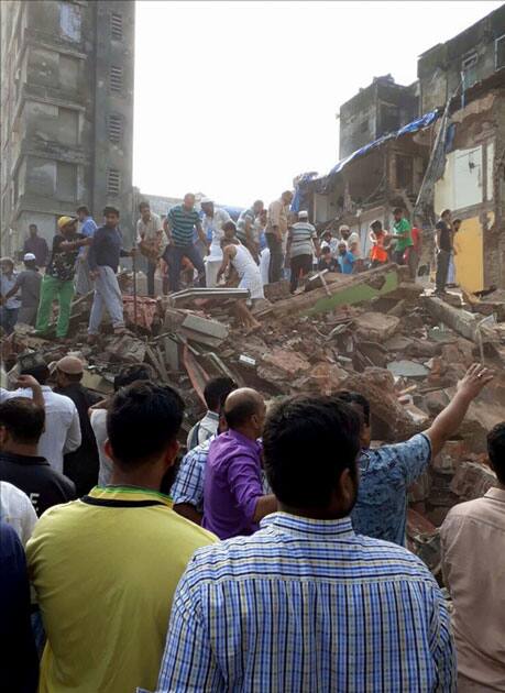 Five-storey building collapsed near Sir J. J. Hospital Five-storey building collapsed near Sir J. J. Hospital
