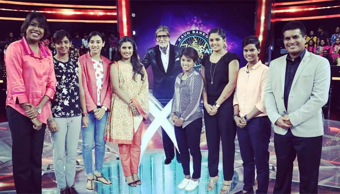 See pic: Amitabh Bachchan invites Indian women&#039;s cricket team to &#039;Kaun Banega Crorepati&#039;