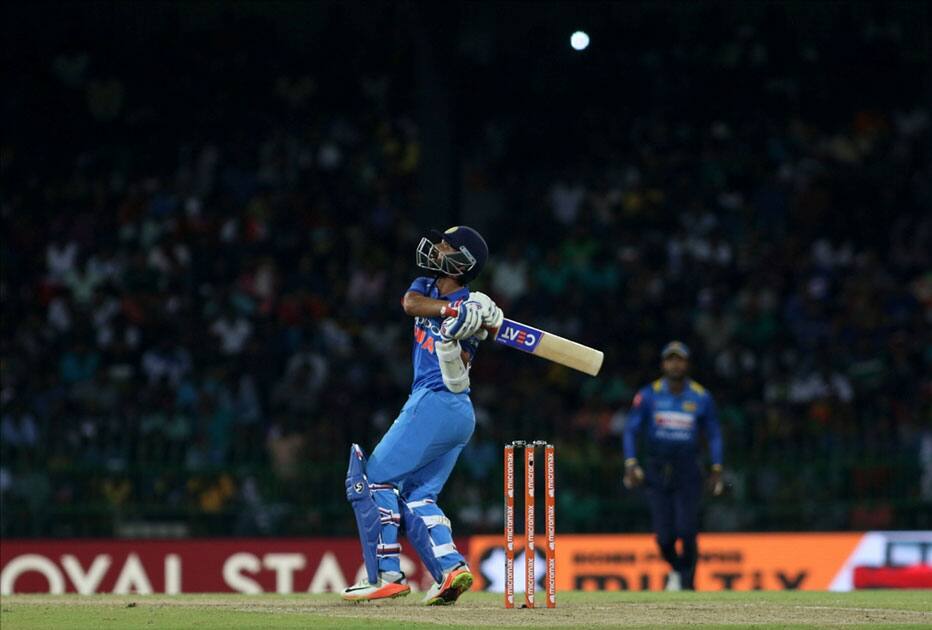 India's Ajinkya Rahane in action India's Ajinkya Rahane in action