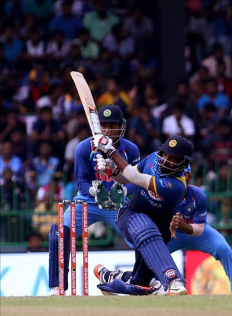 Sri Lanka's Lahiru Thirimanne in action Sri Lanka's Lahiru Thirimanne in action