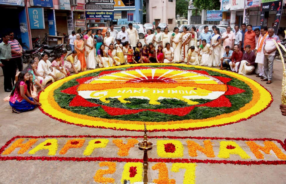 Onam festival was celebrated with traditional gaiety, religious fervour