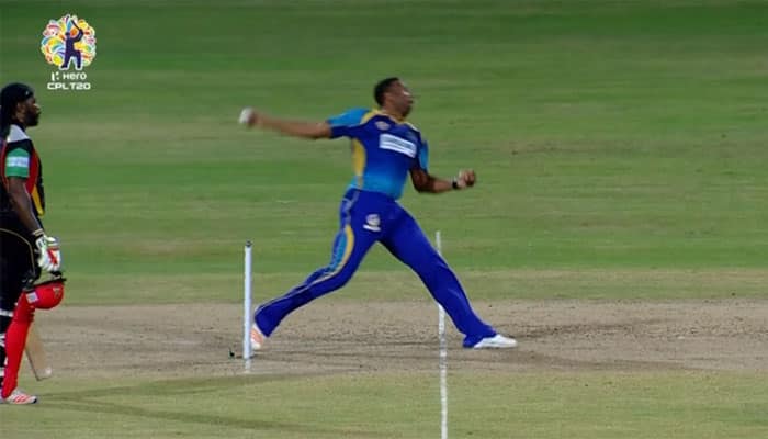 Watch: Kieron Pollard bowls deliberate no ball to deny Evin Lewis a hundred in CPL 2017