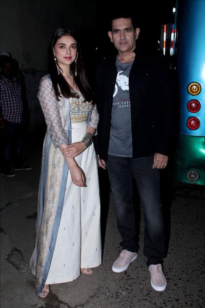 Actress Aditi Rao Hydari and Film Director Omung Kumar during the promotion of their upcoming film 