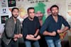 Sunny Deol, Bobby Deol and Shreyas Talpade during a press conference to promote their upcoming film 