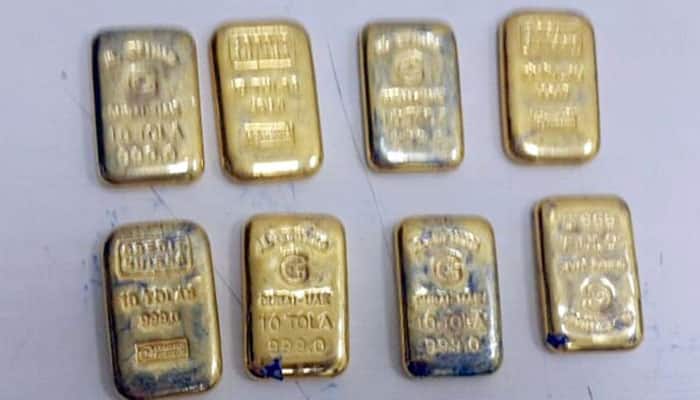 Gold bars worth over Rs 29 lakhs seized from Hyderabad airport Gold bars worth over Rs 29 lakhs seized from Hyderabad airport
