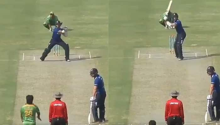 Watch: This imitation of MS Dhoni&#039;s &#039;helicopter shot&#039; will leave you in splits