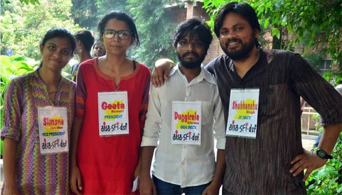 Newly elected JNUSU leaders take oath 