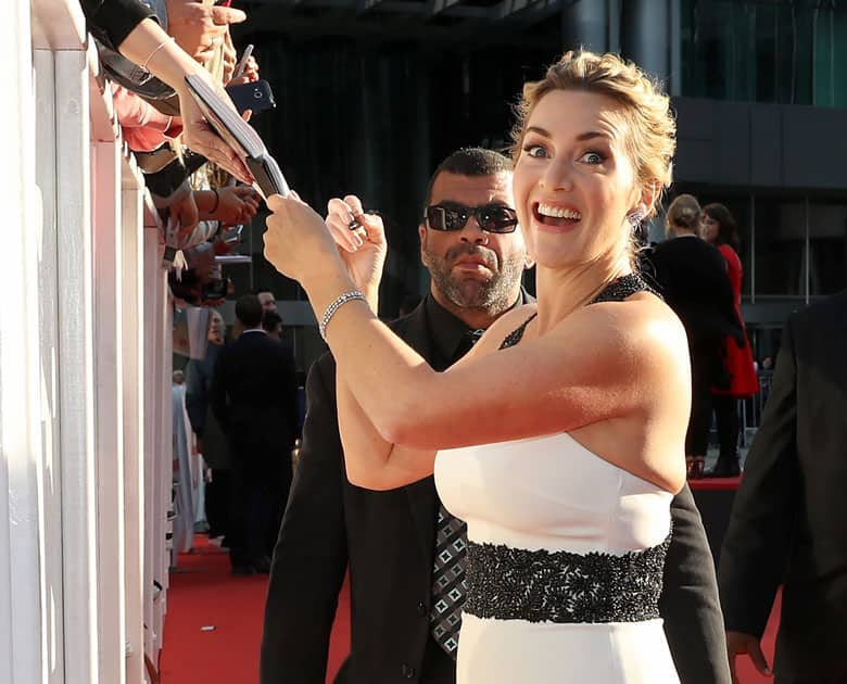 Actor Kate Winslet arrives at the premiere of the film 