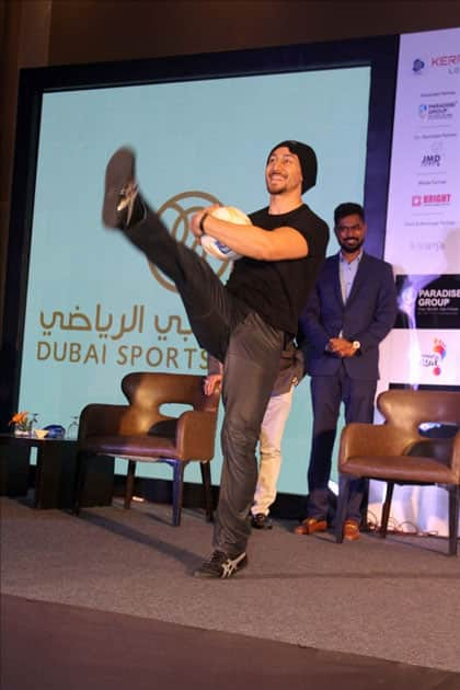 Actress Tiger Shroff during the launch of 